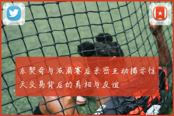 东契奇与浓眉赛后亲密互动揭示惊天交易背后的真相与友谊